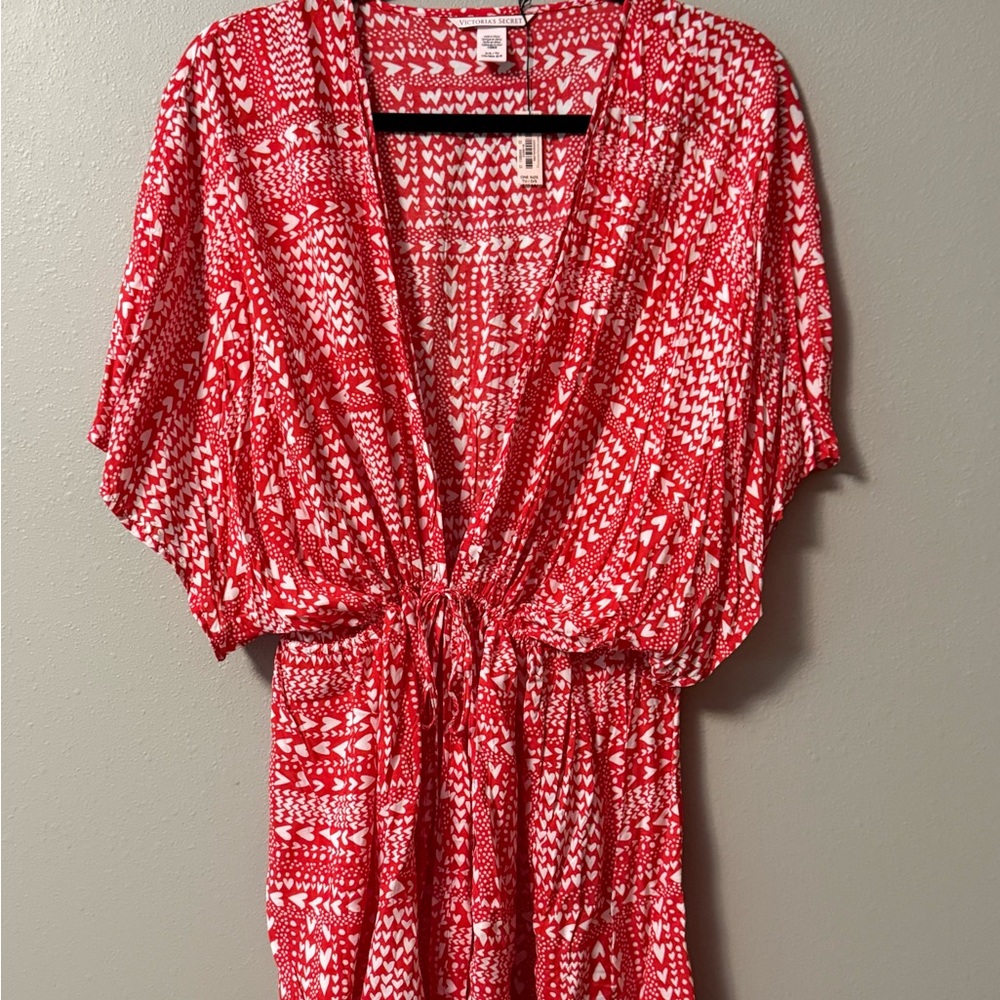 NWT Victoria's Secret Red Heart Kimono